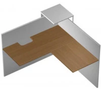 Модуль ресепшн угловой с вырезом правый КВ 0704