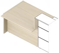 Модуль начальный правый с молдингом FLLMS120D