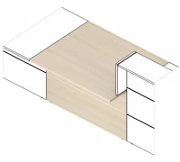 Модуль приставной с молдингом FLLMA120