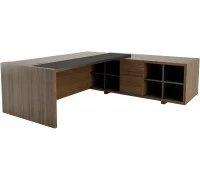 Стол руководителя шпон лючок кабель-канала с левой стороны f024