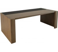 Стол руководителя кожа лючок кабель-канала с левой стороны f017