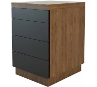 Тумба мобильная внутренние ящики деревянные без замка f230