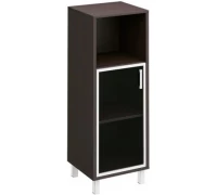 Шкаф 3 уровня узкий стекло (бронза) в AL раме В 421-815