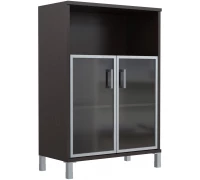 Шкаф 3 уровня широкий стекло (бронза) в AL раме В 420.4