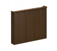 Шкаф высокий комбинированный (2 для документов + узкий для одежды)