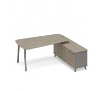 Стoл на опорной тумбе правый (тип 3) для руководителя