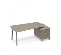 Стoл руководителя правый (тип 3) с опорной тумбой