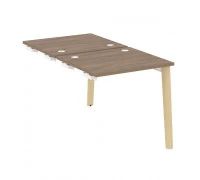 Стол-приставка двойной  к опорным элементам, опоры - дуб светлый