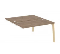 Стол-приставка двойной  к опорным элементам, опоры - дуб светлый