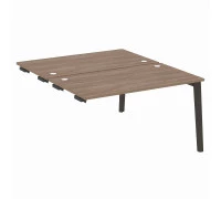 Стол-приставка двойной  к опорным элементам, опоры - дуб темный