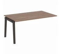 Проходной наборный элемент переговорного стола, опоры - дуб темный