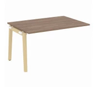 Проходной наборный элемент переговорного стола, опоры - дуб светлый
