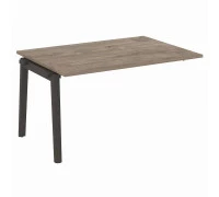 Проходной наборный элемент переговорного стола, опоры - дуб темный