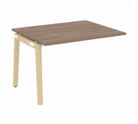 Проходной наборный элемент переговорного стола, опоры - дуб светлый