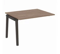 Проходной наборный элемент переговорного стола, опоры - дуб темный