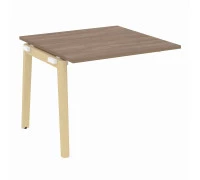Проходной наборный элемент переговорного стола, опоры - дуб светлый