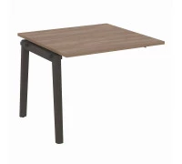Проходной наборный элемент переговорного стола, опоры - дуб темный