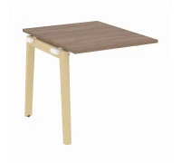 Проходной наборный элемент переговорного стола, опоры - дуб светлый