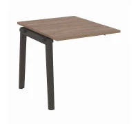 Проходной наборный элемент переговорного стола, опоры - дуб темный