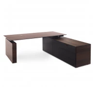 TESLA Стол письм. с тумбой DX ЭВКАЛИПТ МОРЕН/ЧЕРН