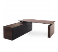 TESLA Стол письм. с тумбой SX ЭВКАЛИПТ МОРЕН/ЧЕРН