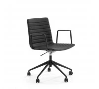 Чат (CHAT) Кресло-конференц с подлок ЧЕРНЫЙ/ЧЕРНЫЙ