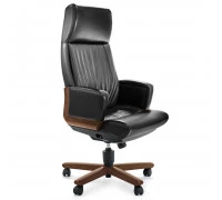 Кресло руководителя DICO A орех/черная кожа