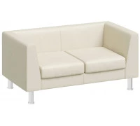 Диван двухместный EVA, искусственная кожа металл