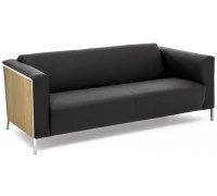 Диван двухместный VISPO Wood, кожа