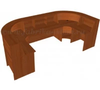 Стойка ресепшн П-образная 3300x1600x1170, Эдем