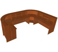 Стойка ресепшн П-образная 3300x2400/1600x1170, Эдем