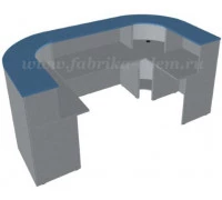 Стойка ресепшн П-образная Э-22.4+Э-30.4(2шт.)+Э-27.4, Эдем