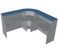 Стойка ресепшн угловая Э-21.4 (2шт.)+Э-27.4, Эдем