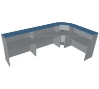 Стойка ресепшн угловая Э-21.4(3шт.)+Э-27.4, Эдем