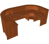 Стойка ресепшн П-образная 3000x1600x1170, Эдем