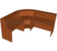 Стойка ресепшн угловая 2100x2100x1170, Эдем