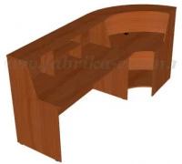 Стойка ресепшн угловая 2400x900x1170, Эдем