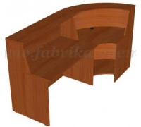 Стойка ресепшн угловая 2100x900x1170, Эдем