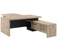 Стол руководителя правый с опорной тумбой и брифингом Т-818.0000пр