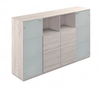 Шкаф средний со стеклом NZ-0316.YN.YN