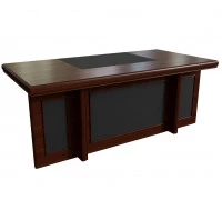 Стол письменный 22101 с кожаными вставками