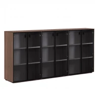 Энзо (ENZO)  ШКАФ-ВИТРИНА H.120, 6 ДВ ЭВКАЛИПТ/ЧЕРНЫЙ 109 734 ECL 01