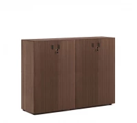 Энзо (ENZO)  ШКАФ СРЕДНИЙ H.120, 4 ДВ ЭВКАЛИПТ/ЧЕРНЫЙ 109 724 ECL 01