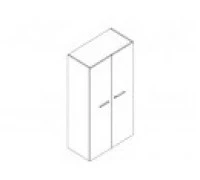 Шкаф для кабинета средний с двумя глухими дверцами с бесшумным закрыванием и замком 156914