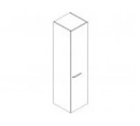 Шкаф для кабинета средний узкий с глухой дверцей с бесшумным закрыванием и замком, левосторонний 156911