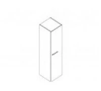 Шкаф для кабинета высокий узкий с глухой дверцей с бесшумным закрыванием и замком, левосторонний 156919