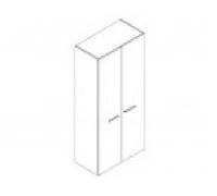 Шкаф для кабинета высокий с двумя глухими дверцами 156926