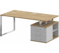 Стол руководителя с опорной тумбой SK.SRT-180 (L/R)