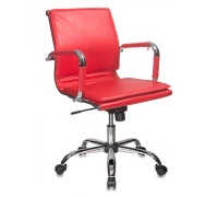 Кресло руководителя Бюрократ CH-993-LOW/RED (Хром)