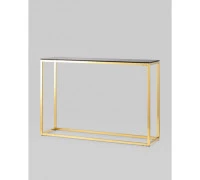 Консоль ТАУН 115*30 золото стекло smoke